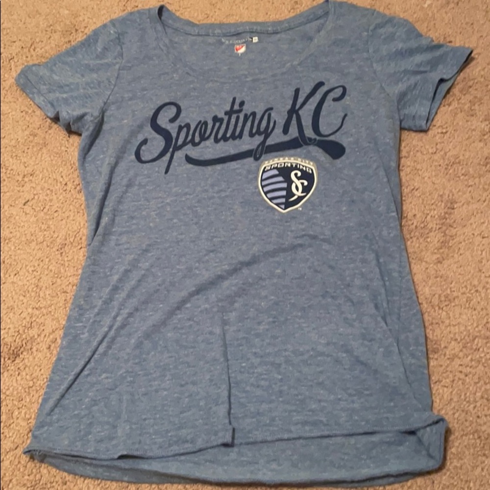 blue sporting kc shirt